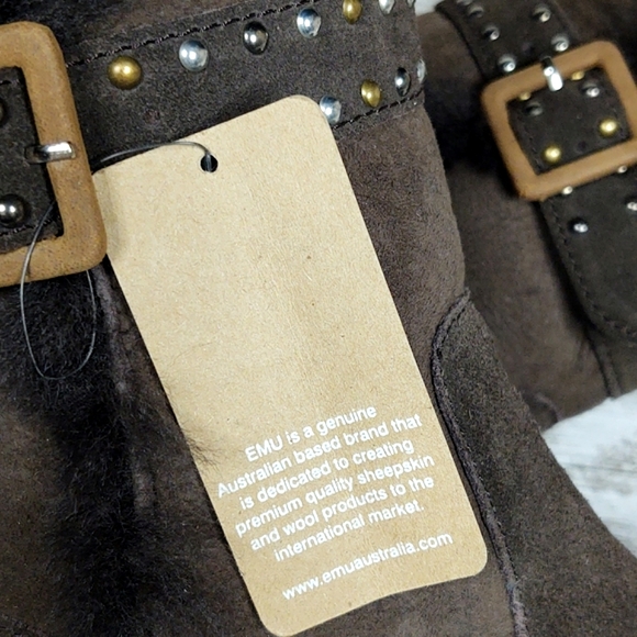 🟥NWT EMU Sheepskin Water Resistant Wedge Boots - Picture 13 of 16